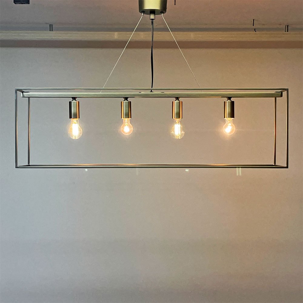 かなでもの KANADEMONO ボックスフレームペンダントライト Box Frame Pendant Light 4灯 Gold ディクラッセ シンプルモダン 定価 ￥41,800- ●