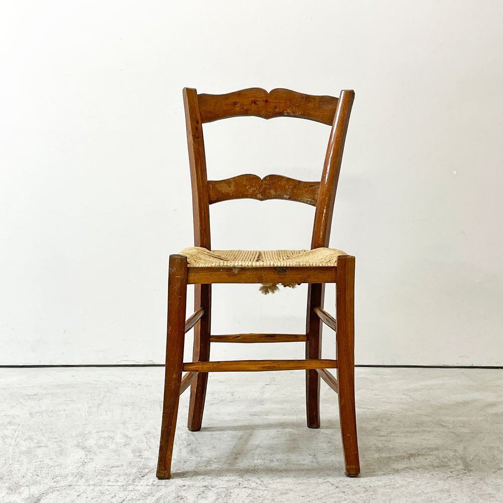 クラシカルデザイン ClassicalDesign ダイニングチェア 麻ひも ビンテージ 現状品 ●