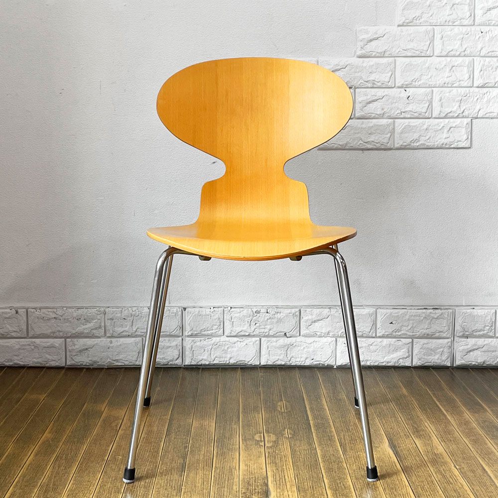 フリッツハンセン Fritz Hansen 3101 アリンコチェア アントチェア 4本脚 ナチュラルビーチ ラッカー仕上げ フェルトグライズ アルネ・ヤコブセン C ◎