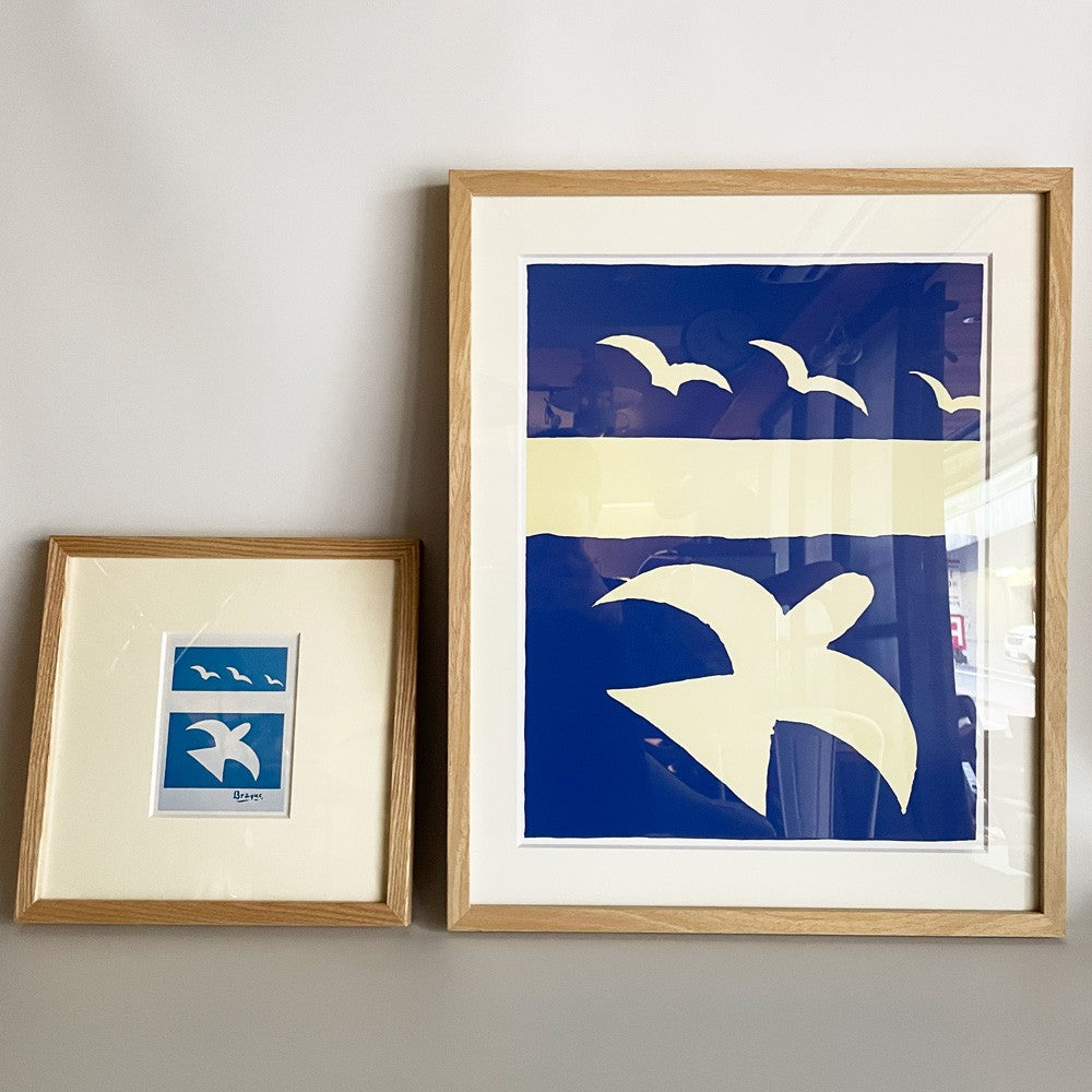 イデー IDEE オワゾー 1955 Oiseaux1955 額装品 アートフレーム ポスター オフセット印刷 ジョルジュ ブラック Georges Braque  ■
