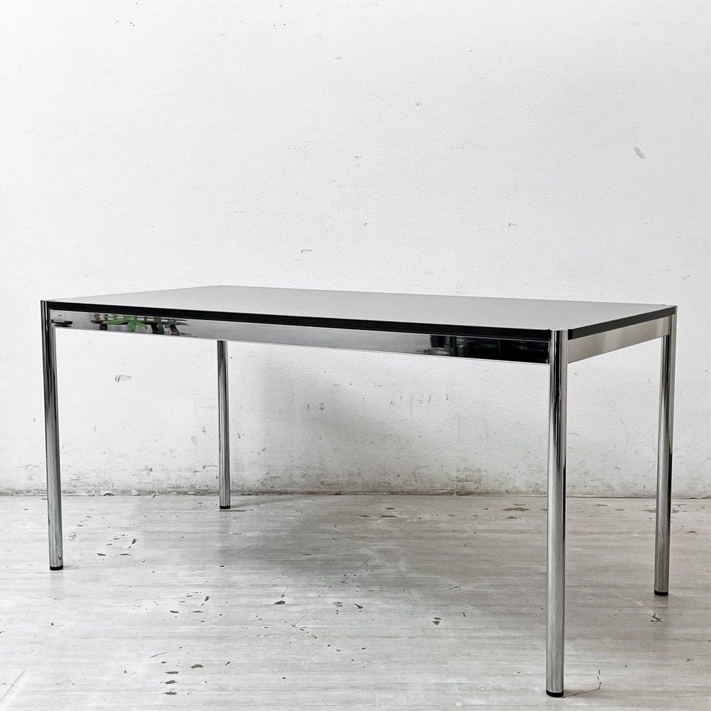 ユーエスエムハラー USMハラー USM Haller モジュラーファニチャー USMハラーテーブル ワーキングデスク ダイニング グラファイトグレー ラミネート天板 アジャスター 高さ調整機能付 スイス A ●