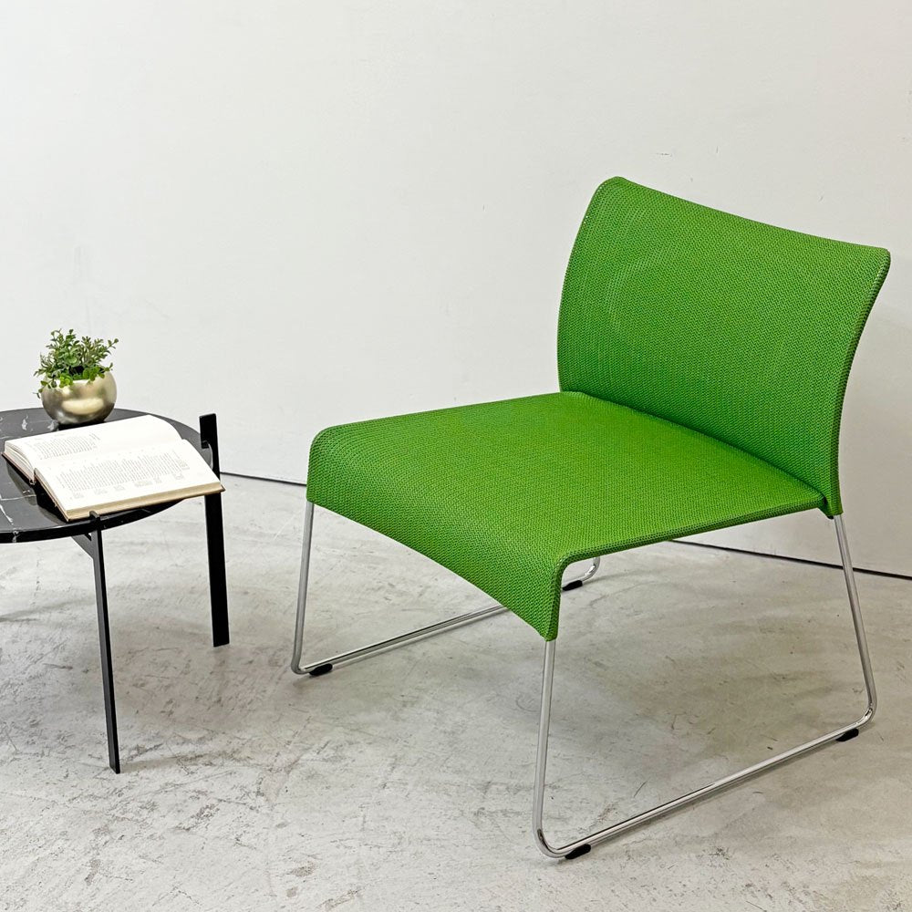 ヴィトラ Vitra ソフトシムチェア Soft Sim chair ラウンジチェア スタッキングチェア 3Dニット素材 × スチールフレーム グリーン ジャスパーモリソン ●