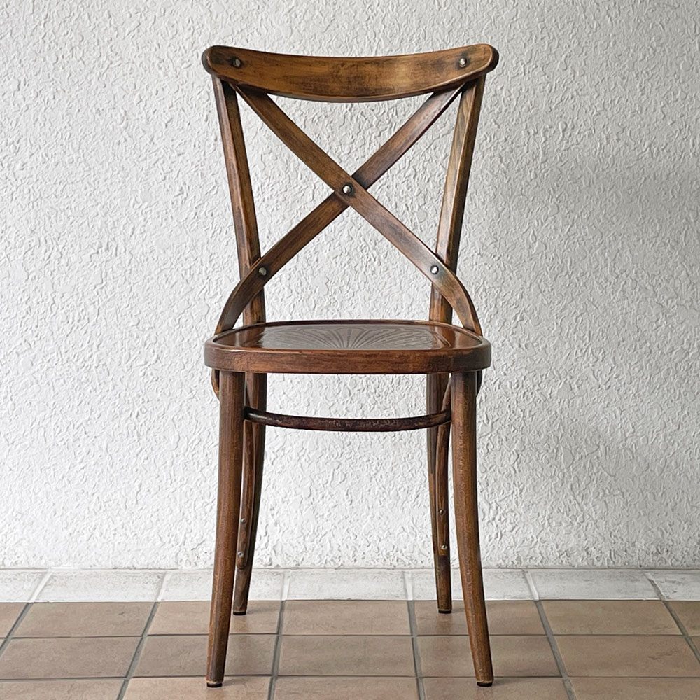 トン TON クロスバック ベントウッドチェア CrossBack Bentwood chair ダイニングチェア 曲木椅子 ビーチ材 チェコ製 ◇