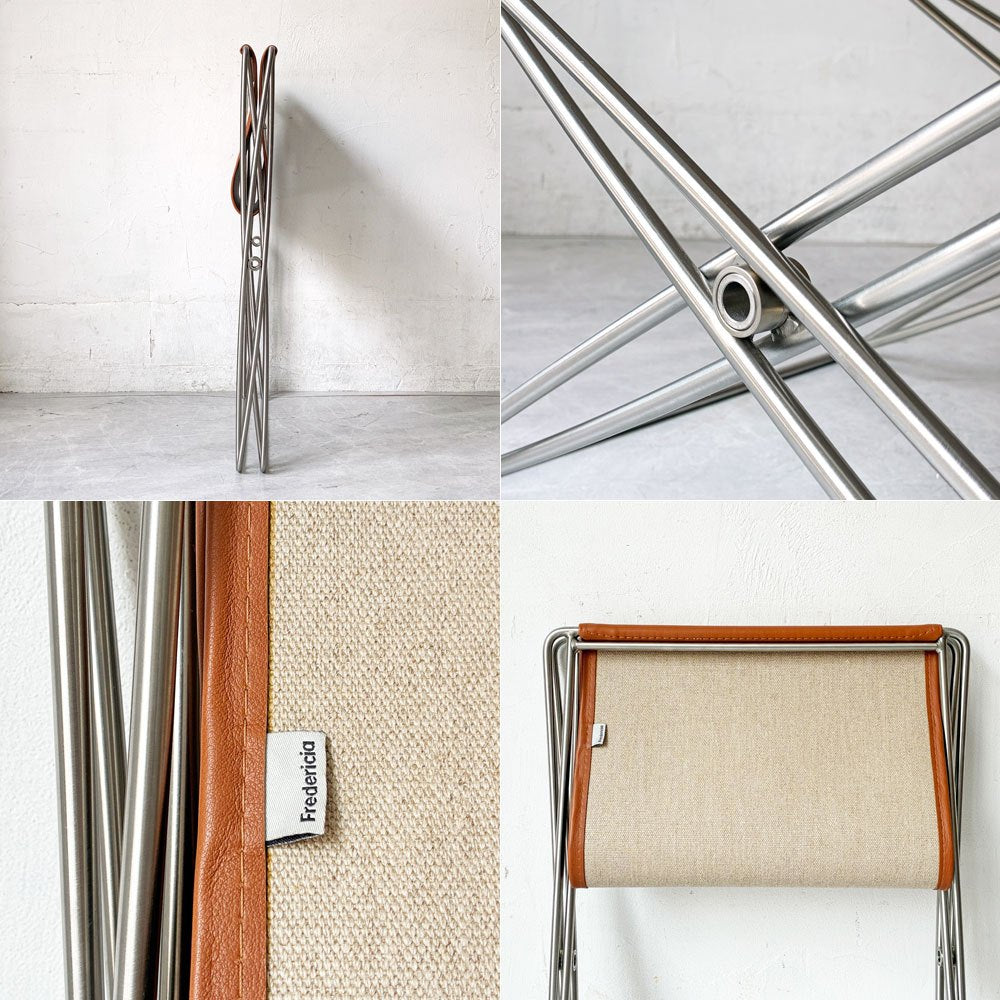 フレデリシア Fredericia ジェイジー フォールディングスツール JG Folding Stool コニャック レザー 折りたたみ デンマーク 北欧家具 ★