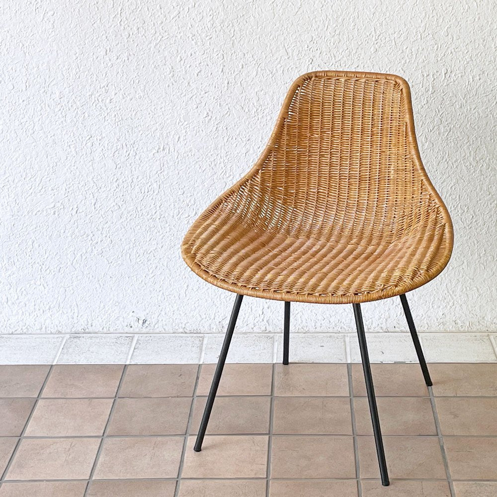 イデー IDEE バーバス チェア BARBAS CHAIR リビングチェア ダイニングチェア ラタン×アイアン アジアン リゾートスタイル B ◇