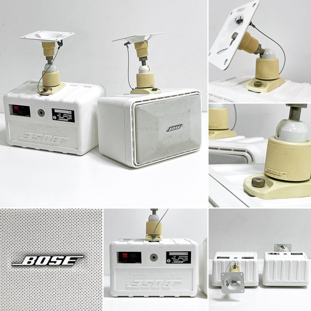 BOSE ボーズ モニタースピーカー 101MM ホワイト フルレンジスピーカー 天吊り可能モデル ブランケット付き 2本セット 店舗BGM ●