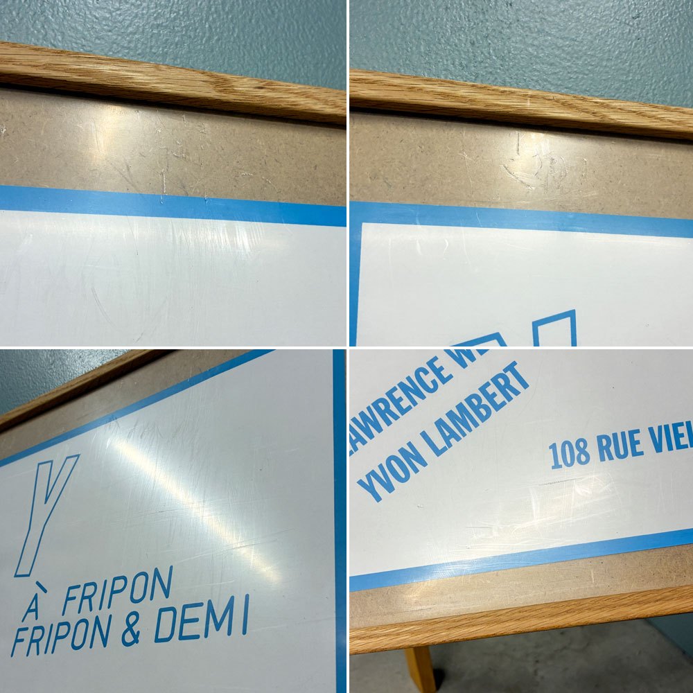 ローレンス・ウィナー Lawrence Weiner エキシビジョンポスター À fripon fripon & demi 1997 額装品 ウッドフレーム ◎