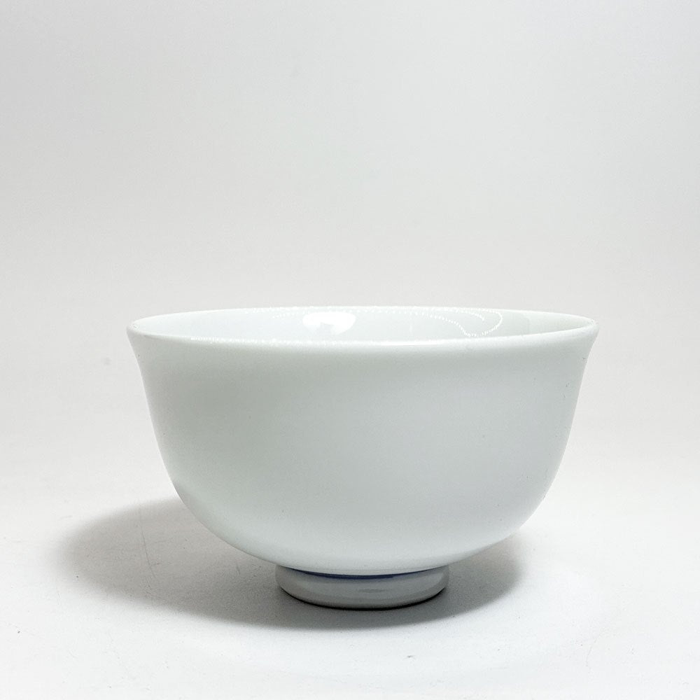 一保堂茶舗 湯呑茶碗 5客セット W8 × H4.5 cm お茶碗 白磁 熊川型 ★
