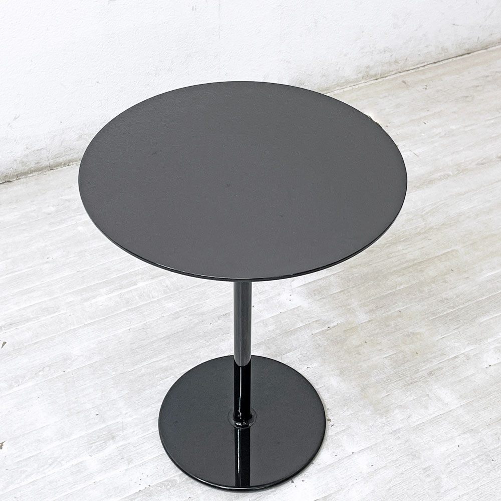 アルフレックス arflex リッツ LITS サイドテーブル コーヒーテーブル Φ45cm グロッシービターブラック 廃番 参考定価￥108,900- ●