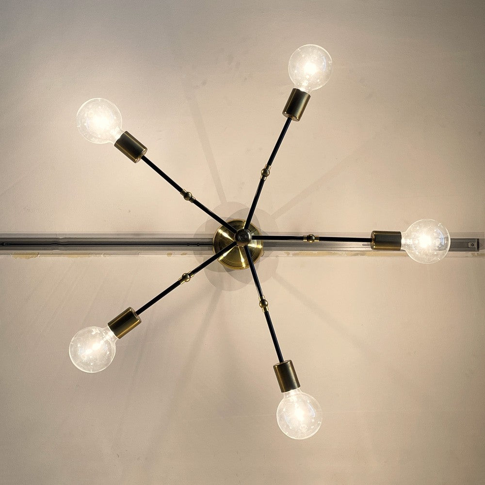 アクメファニチャー ACME Furniture ソリッドブラスランプ 5アーム ブラックアーム SOLID BRASS LAMP 5ARM BLACK 真鍮 シーリングライト ミッドセンチュリー 廃番カラー 参考定価￥143,000- ■