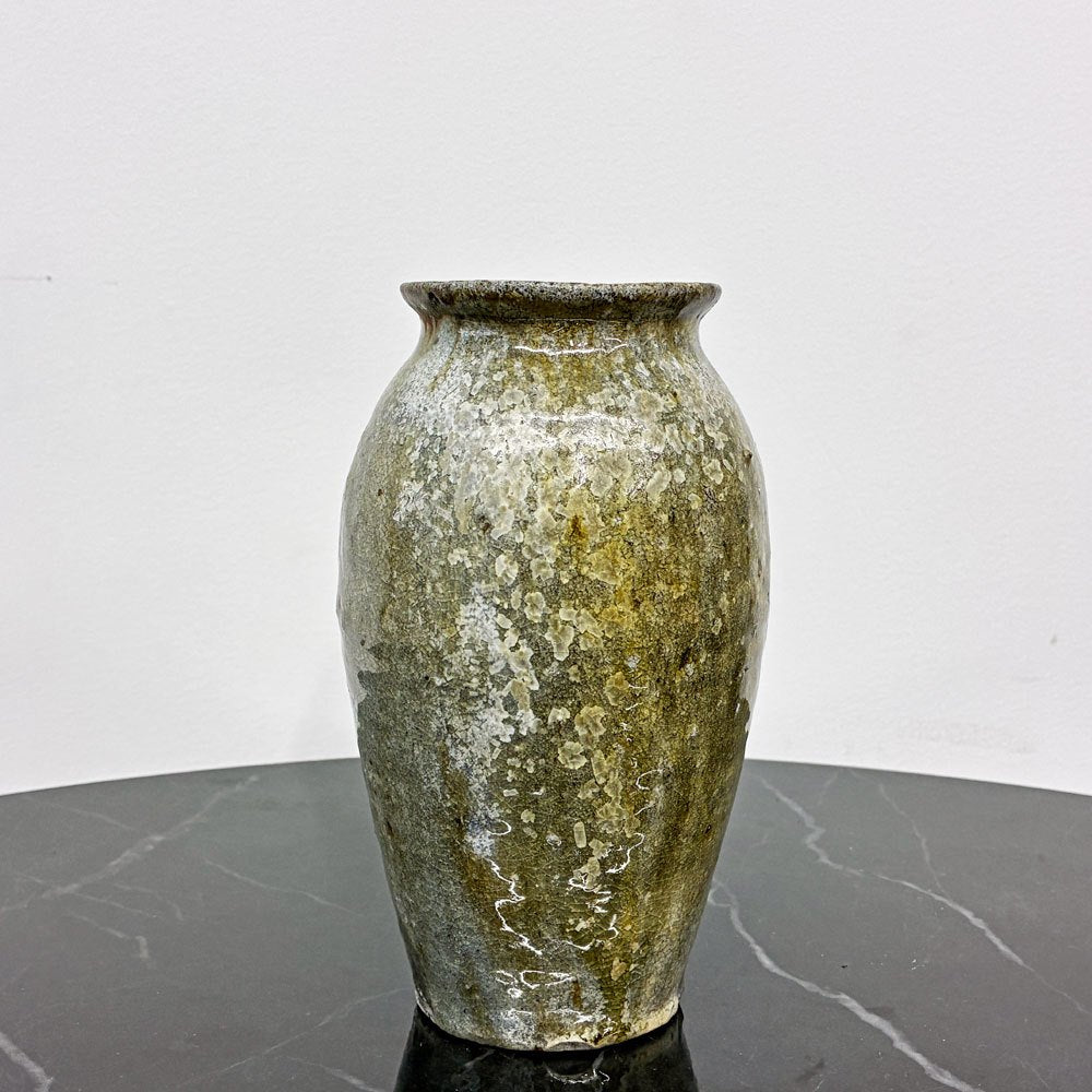 八田亨 花器 花瓶 フラワーベース 陶器 穴窯 薪窯 現代作家 日本 国産 H18.5cm ◎