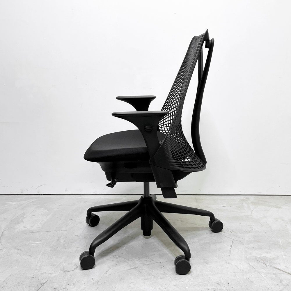 ハーマンミラー Herman Miller セイルチェア SAYL CHAIR デスクチェア オフィスチェア ミドルバック ブラック イヴ・ベアール ●