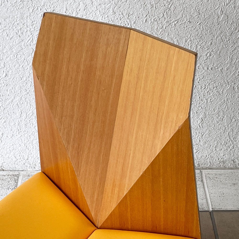 ◇ ミネルバ MINERVA 折り紙チェア 鶴 TSURU ローバック 座クッション 合皮 笠松栄 希少