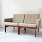 フランス＆サン France & Søn モジュラインソファ Moduline Sofa ラウンジチェア 2Pソファ チーク材 グレーファブリック デンマークビンテージ ★