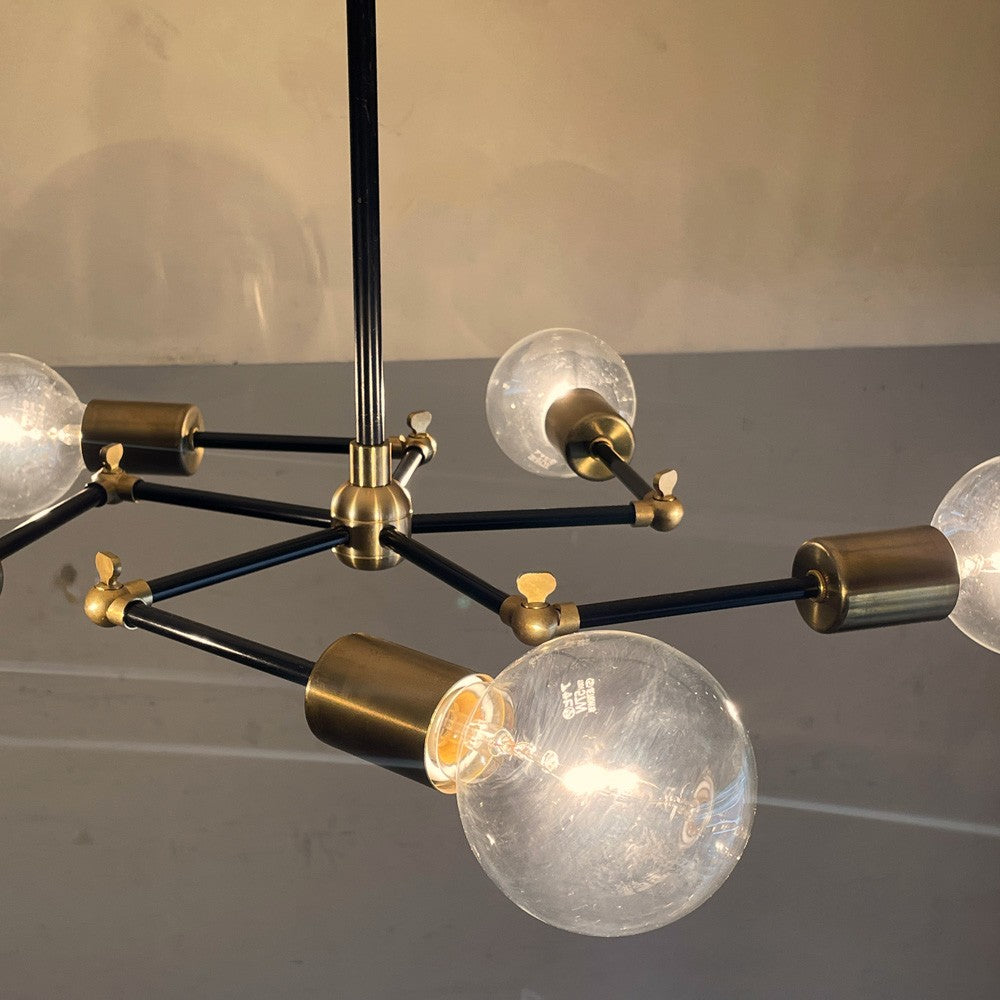 アクメファニチャー ACME Furniture ソリッドブラスランプ 5アーム ブラックアーム SOLID BRASS LAMP 5ARM BLACK 真鍮 シーリングライト ミッドセンチュリー 廃番カラー 参考定価￥143,000- ■
