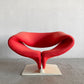 アーティフォート Artifort リボンチェア Ribbon Chair ラウンジチェア ファブリック レッド系 ウッドベース ピエール・ポラン ミッドセンチュリーモダン ビンテージ 〓