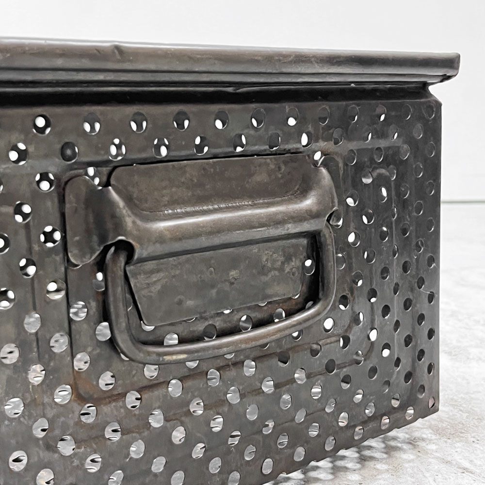 SCHAFER スタッキング ストレージボックス パンチングメタル インダストリアル ドイツビンテージ D ●