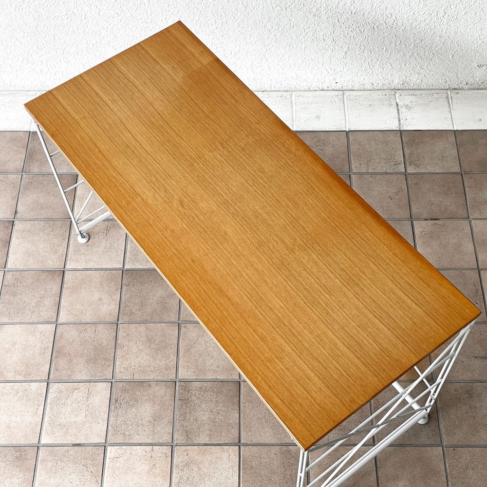 無印良品 MUJI スチールユニットデスク タモ材 W120㎝ 廃番品 シンプル ナチュラルスタイル 現状品 ◇