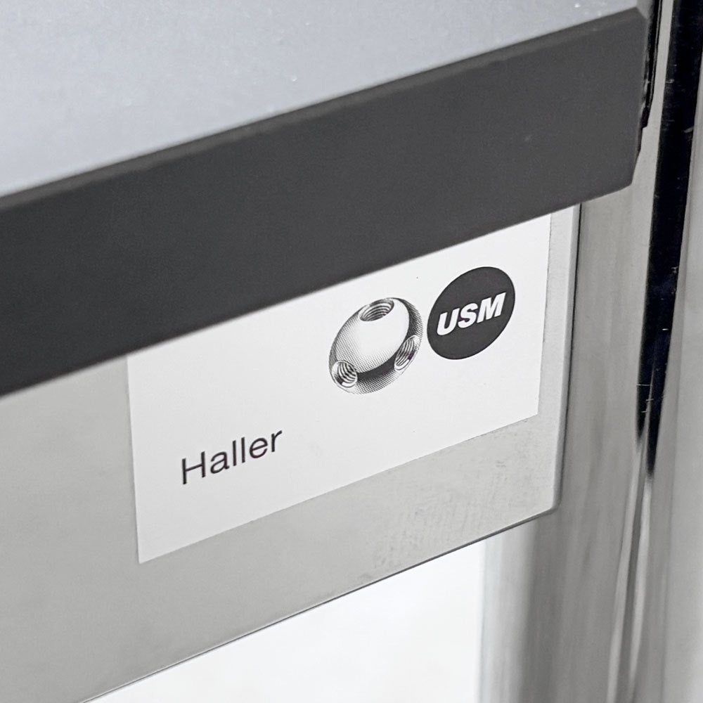 USMモジュラーファニチャー USM Haller USMハラーテーブル ワーキングデスク ダイニングテーブル フェニックス天板 デスクライト取付パーツ ネロインゴ W125 × D75cm スイス ●