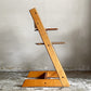 ストッケ STOKKE トリップトラップ TRIPP TRAPP ベビーチェア キッズチェア S/N無し 木製ガード レザーベルト ノルウェー 北欧家具 ■