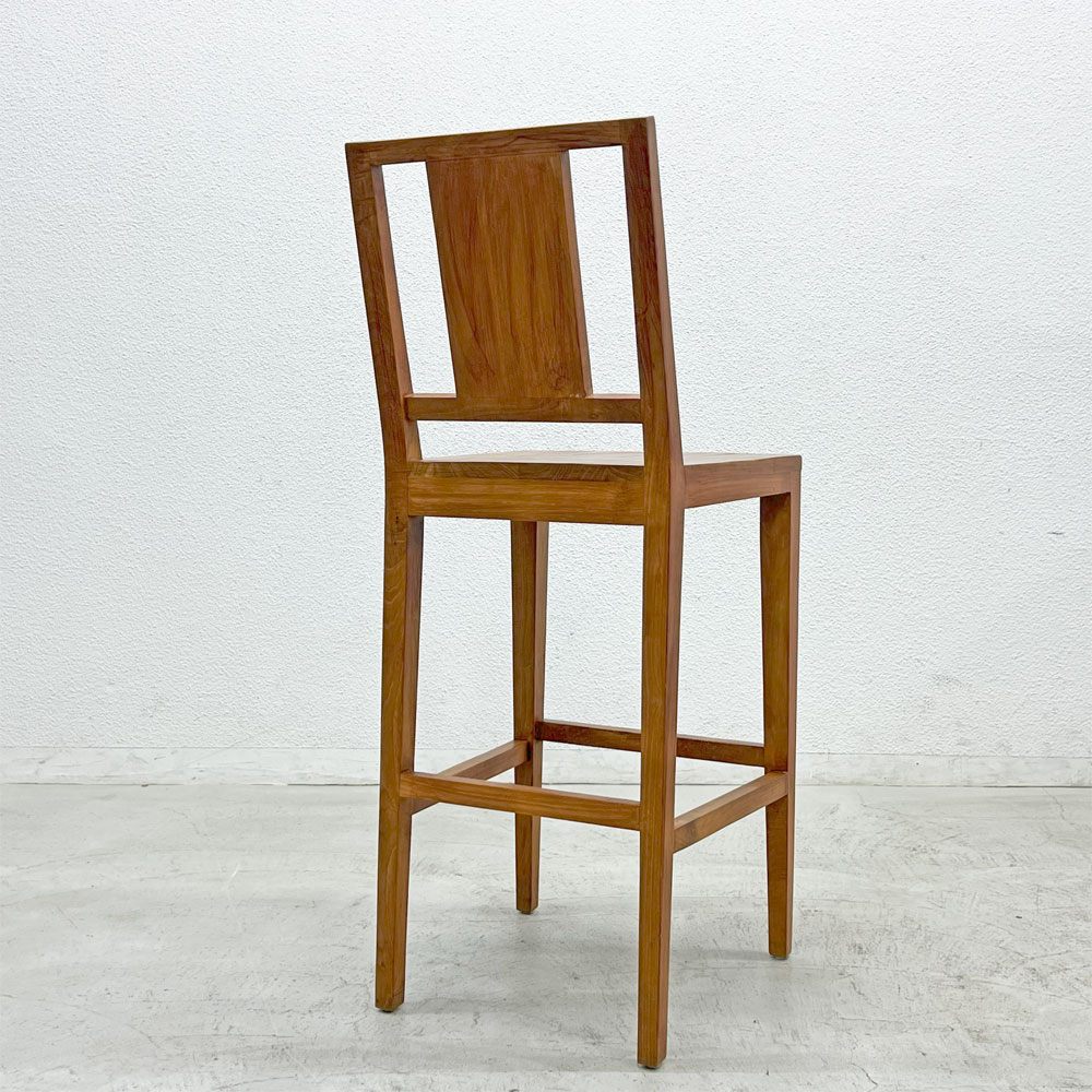 チーク 無垢材 teak wood ハイチェア カウンターチェア OLD JAVA アジアン スタイル B 〓