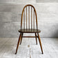 アーコール Ercol クエーカーチェア ダイニングチェア ハイバック オールドコロニアル ブラウン エルム材 ビーチ材 UKビンテージ 英国家具 ♪
