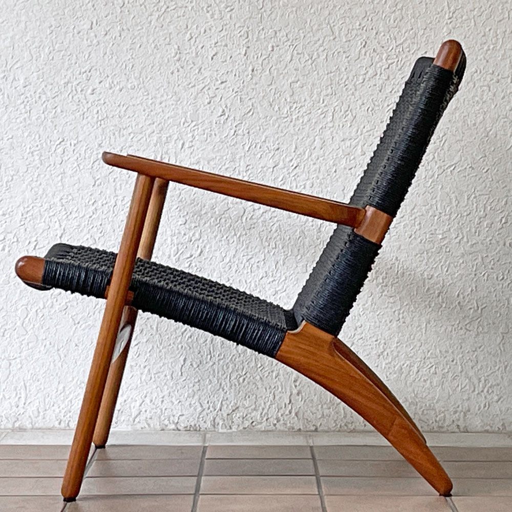 カールハンセン＆サン Carl Hansen & Son CH25 イージーチェア ラウンジチェア ウォールナット材 ブラックペーパーコード ハンス・J・ウェグナー デンマーク 北欧家具 ◇
