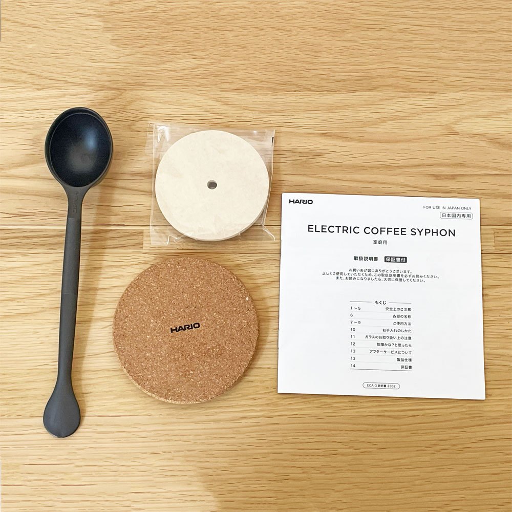 ハリオ HARIO エレクトリックコーヒーサイフォン Electric Coffee Syphon ECA-3 ペーパーフィルター付きジャパン 電気サイフォン 耐熱ガラス ★