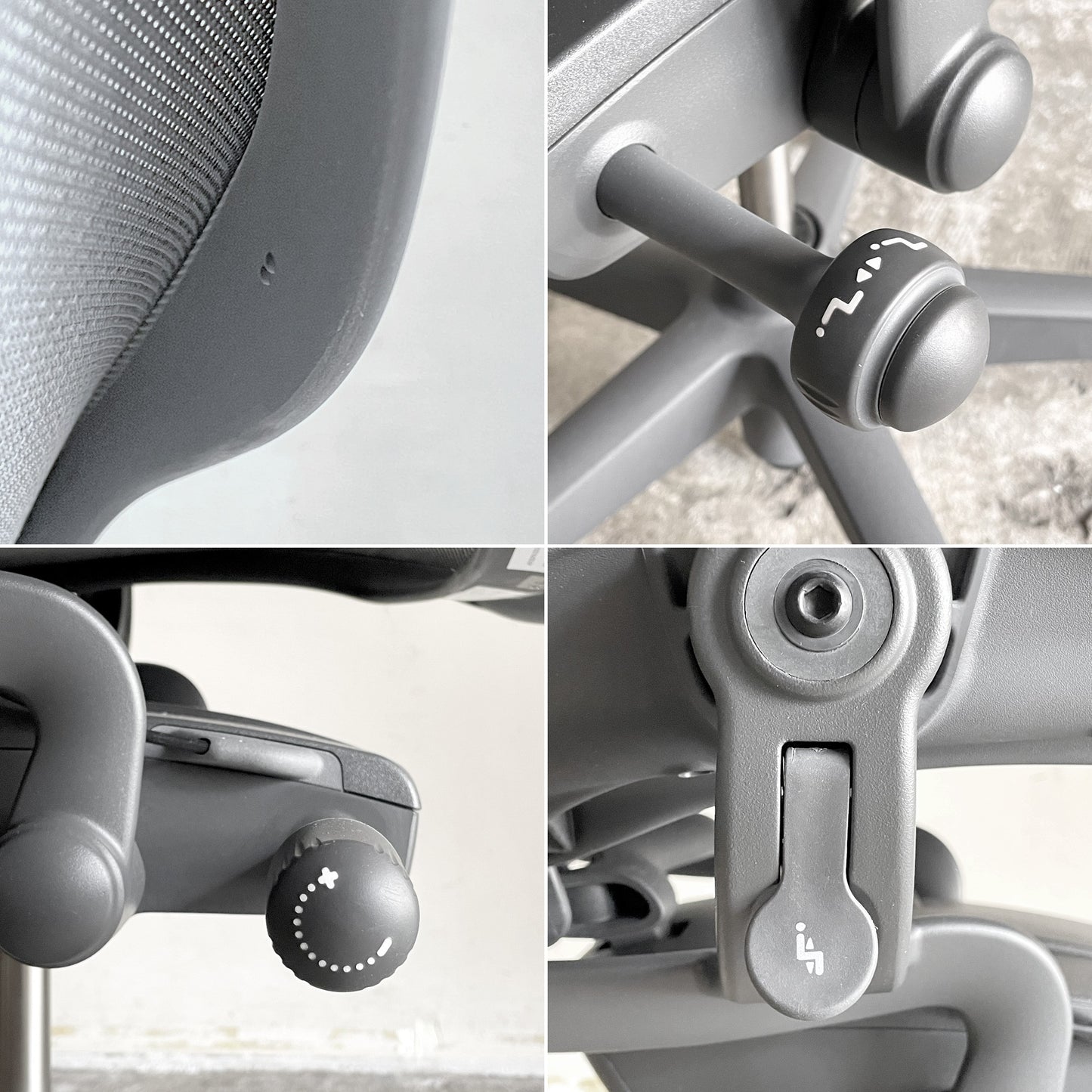 ハーマンミラー Herman Miller アーロンチェア デスクチェア リマスタード ライト Bサイズ グラファイトベース ビル・スタンフ ＆ ドン・チャドウィック ポスチャーフィット ■