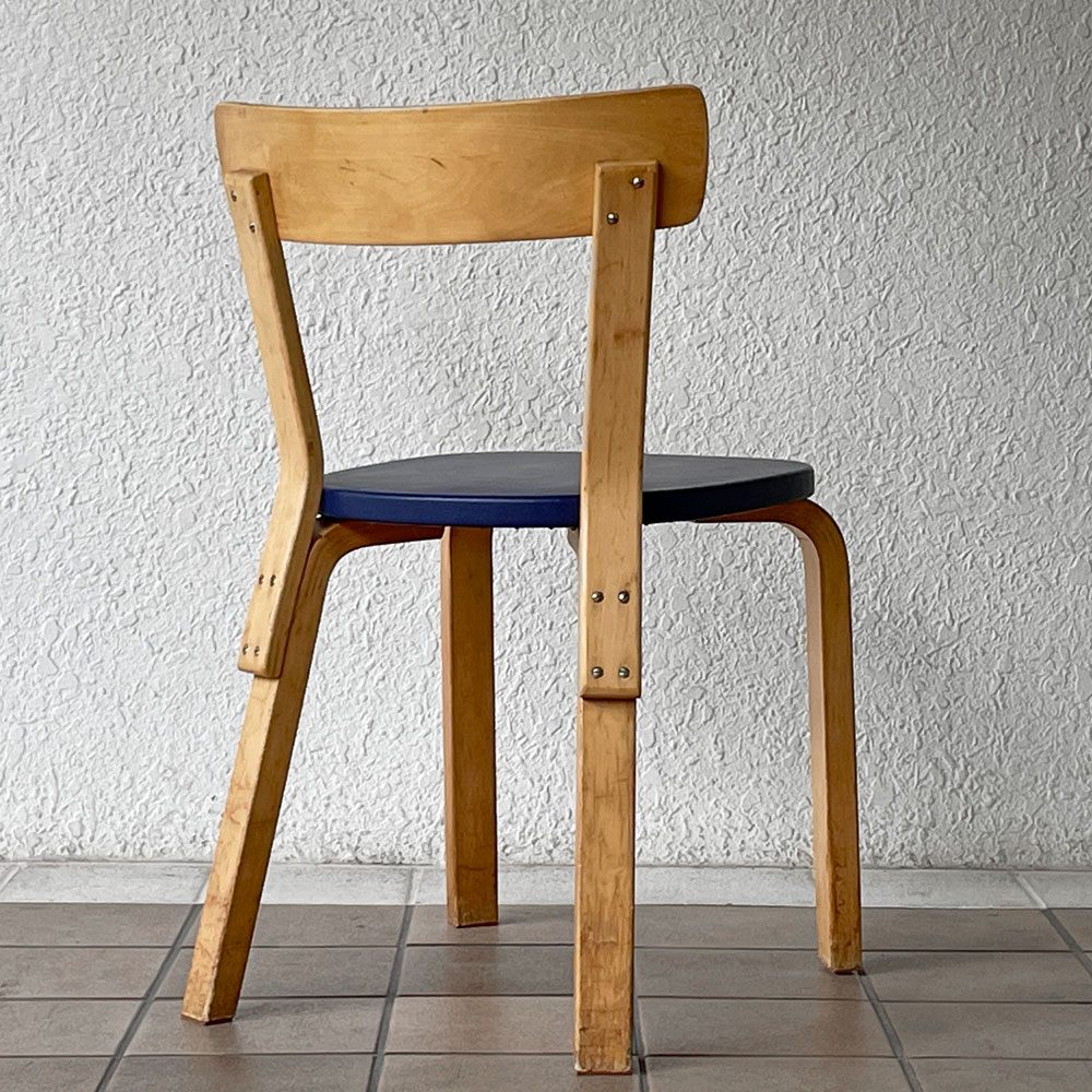 アルテック artek チェア 69 Chair 69 ダイニングチェア バーチ材 ビニールレザー ビンテージ アルヴァ・アアルト フィンランド 北欧家具 A ◇