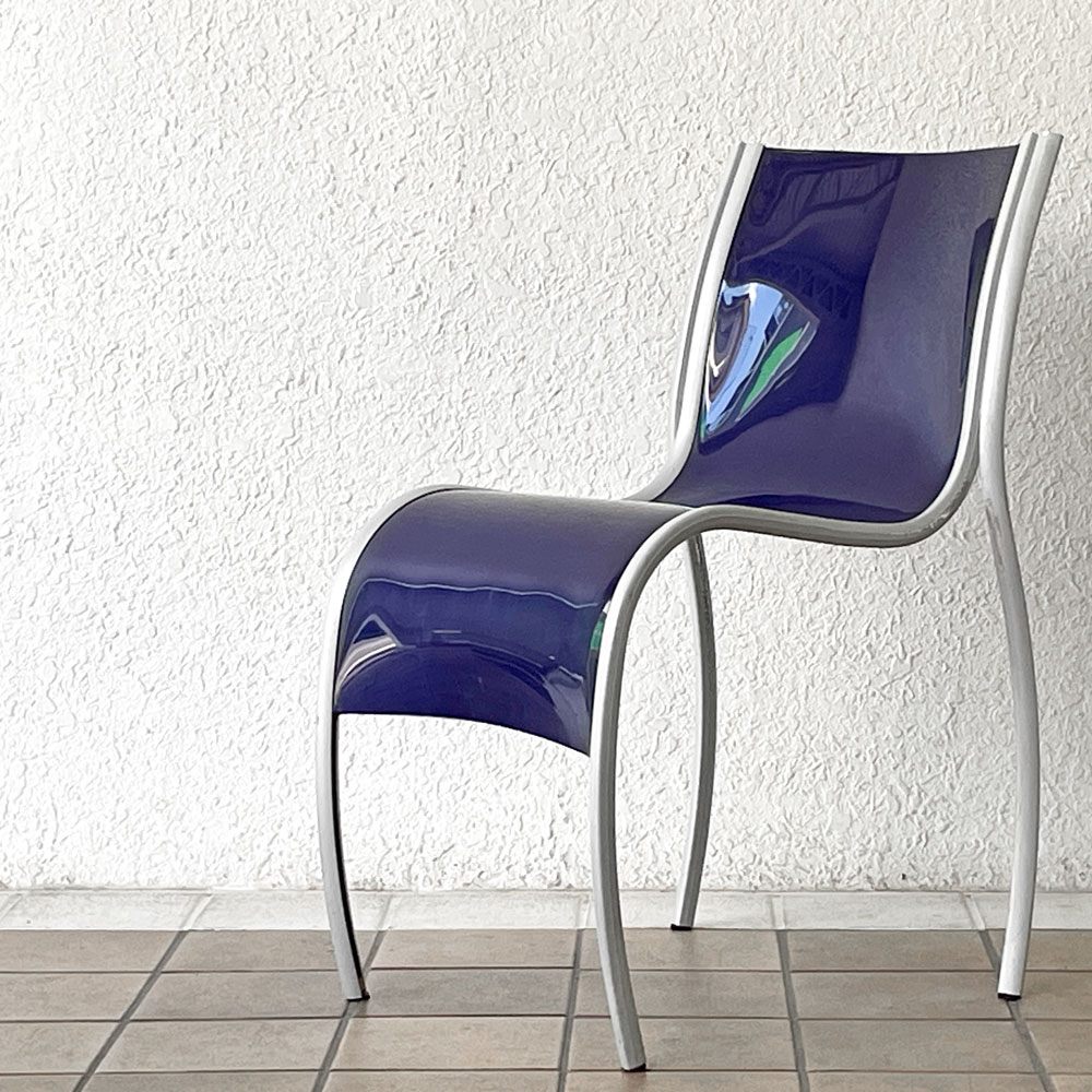 カルテル Kartell FPE chair スタッキングチェア ダイニングチェア アルミ ポリプロピレン ブルー ロンアラッド イタリアモダン 廃番 ◇