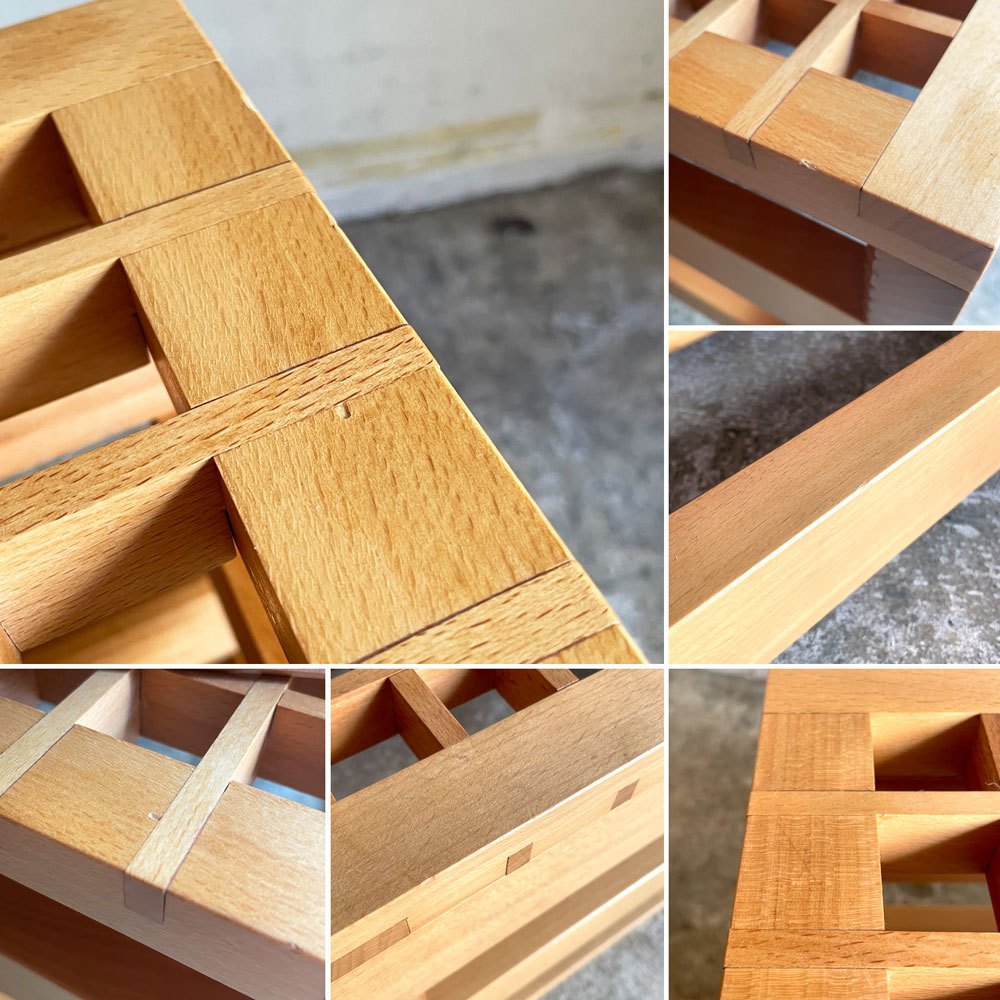 ベラート Bellato テトラテーブル Tetra Table チェリー材 ヴェルナール・ヴューアルヌッソン Bernard Vuarnesson 格子天板 イタリア ■