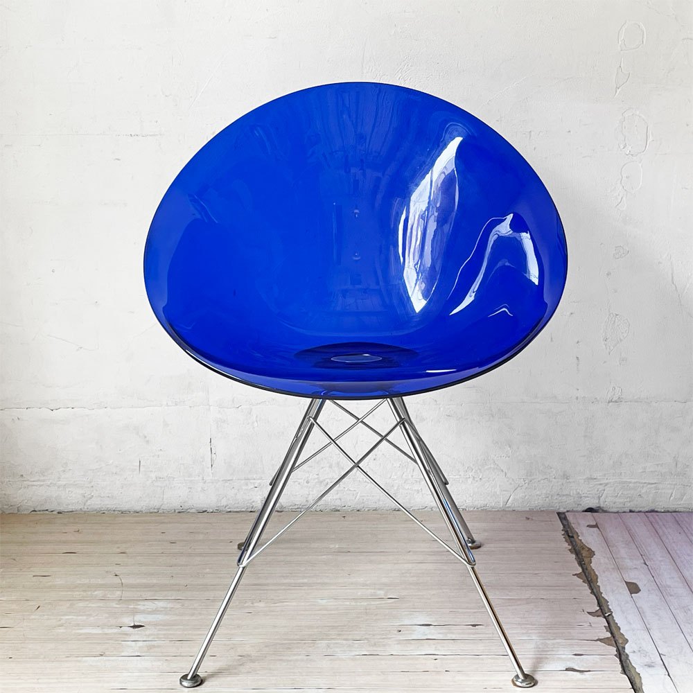 カルテル Kartell エロエス ERO S ダイニングチェア コバルト 4本脚 フィリップ・スタルク スペースエイジ イタリア 参考定価￥93,400- 廃盤 ★