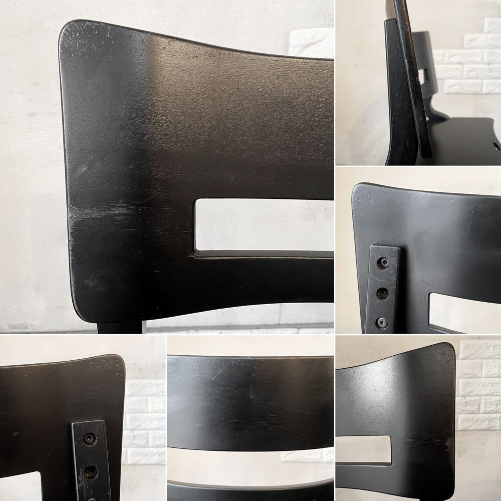 リエンダー Leander ハイチェア クラシック ブラック ベビーチェア キッズチェア 高さ調整可 デンマーク 北欧家具 定価￥50,600- ◎