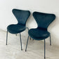 フリッツハンセン Fritz Hansen 3107 セブンチェア フルパティング アルネ・ヤコブセン ミッドナイトブルー デンマーク 北欧家具 A ●