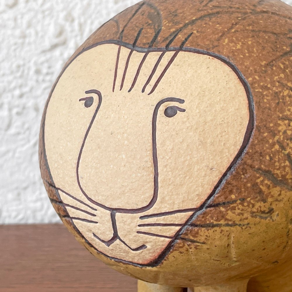 ケラミックスタジオグスタフスベリ KERAMIK STUDION GUSTAVSBERG アフリカ Africa ライオン Lion Lサイズ 陶製フィギュリン リサラーソン Lisa Larson スウェーデン 北欧 ◇