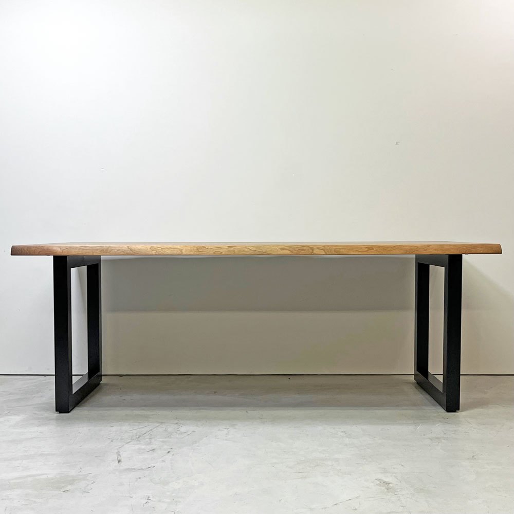 マスターウォール MASTERWAL ワイルドウッド ライブエッジ シック41 WILDWOOD LIVE EDGE THICK41 ダイニングテーブル W200cm ウォールナット無垢材 アカセ木工 ●