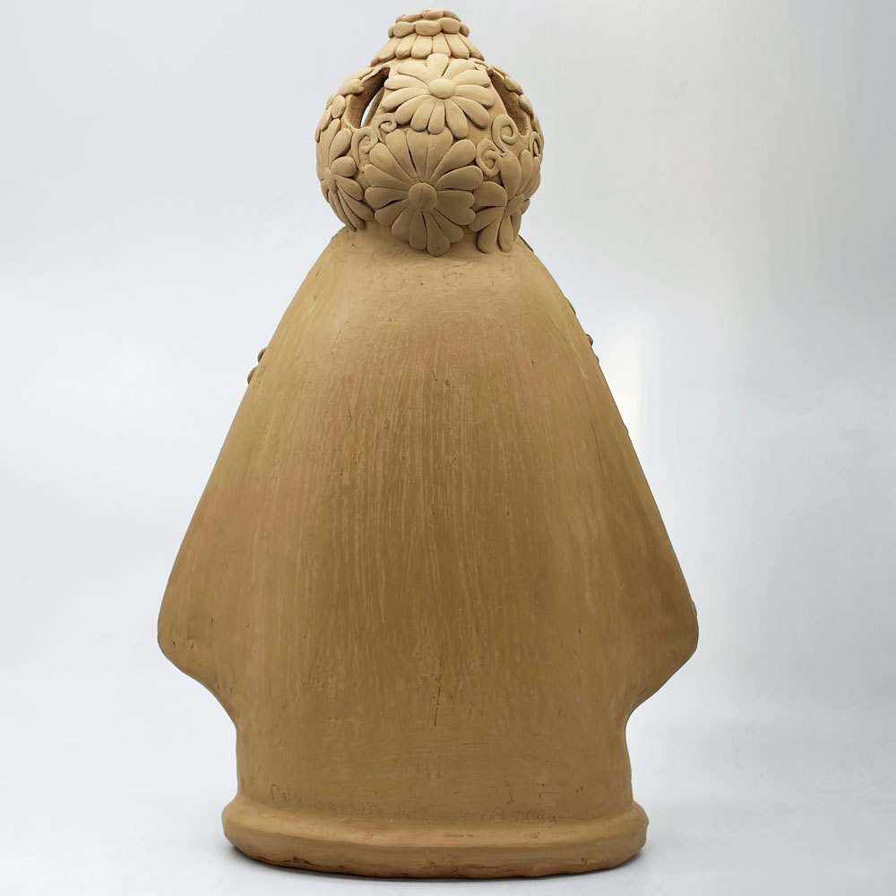 パトリシア・ゲイタン Patricia Gaytan 花模様の聖母マリア像 伝統工芸品 香炉 オブジェ メキシコ  ●