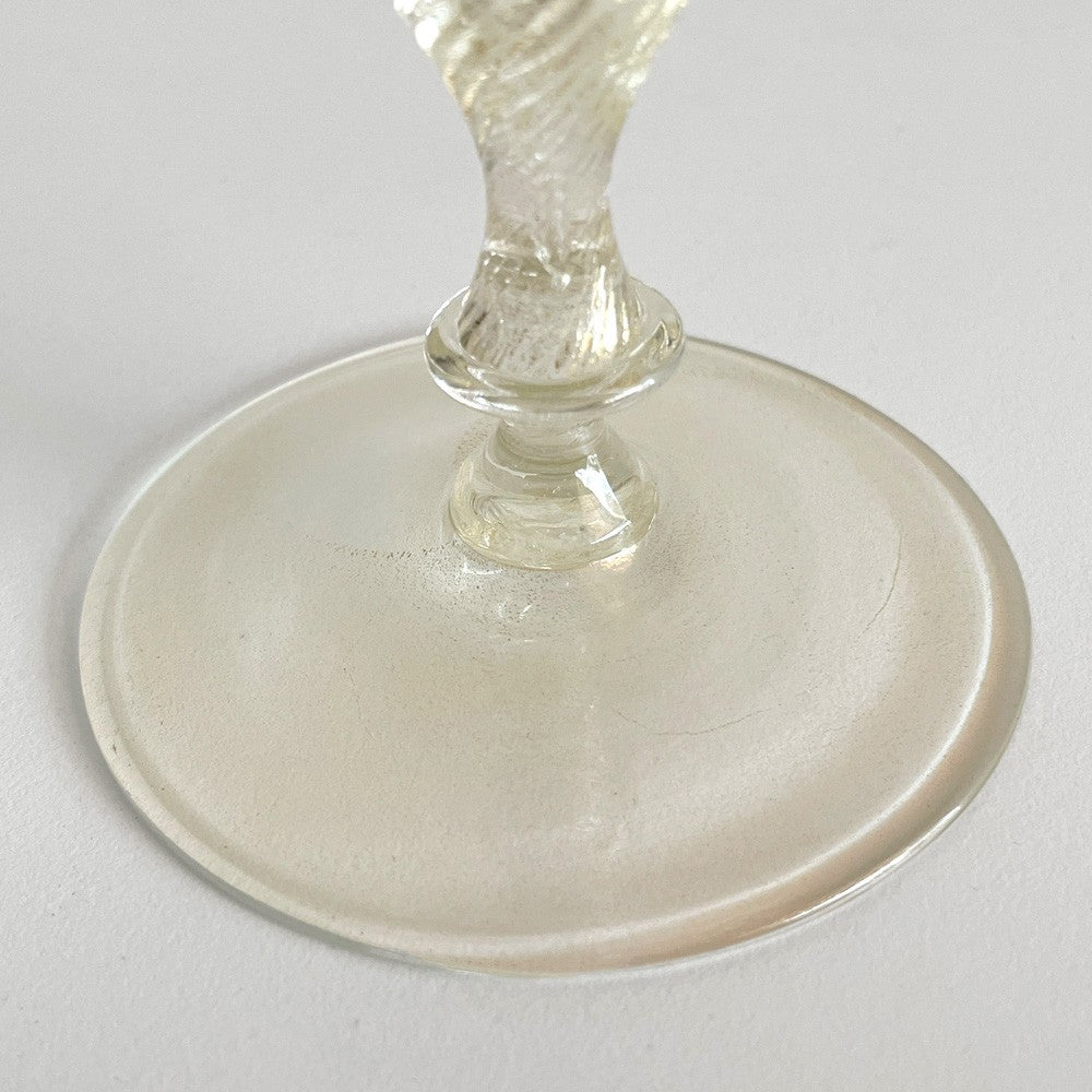 ベネチアンガラス Venetian glass ゴブレット ワイングラス 金彩 ムラーノ イタリア ■