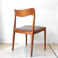 デンマークビンテージ Danish Vintage チーク材 ダイニングチェア デンマーク ファブリック 北欧家具 B ★