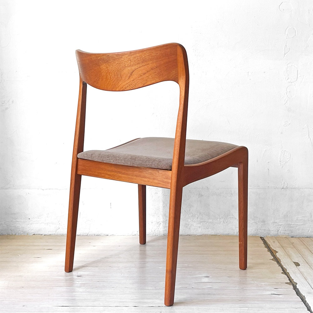デンマークビンテージ Danish Vintage チーク材 ダイニングチェア デンマーク ファブリック 北欧家具 B ★
