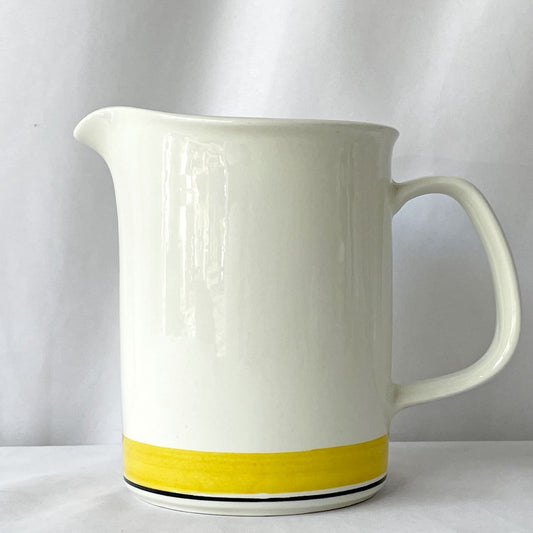 アラビア ARABIA ファエンツァ Faenza イエローライン ピッチャー ｈ16cm 北欧食器 ◇