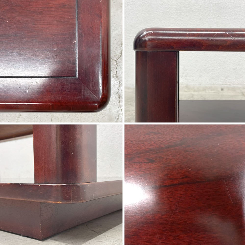 カリモク karimoku ローテーブル 下段棚付き W110cm 昭和レトロ ビンテージ 〓