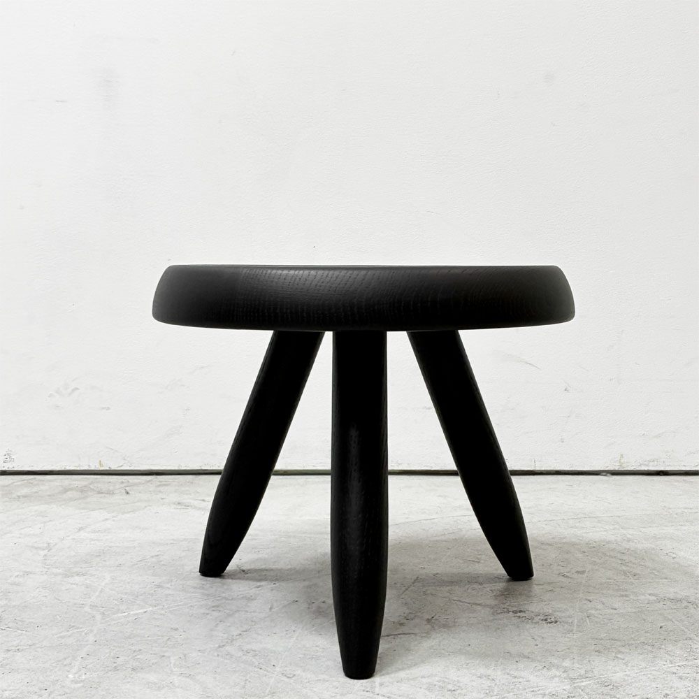 カッシーナ Cassina 524 ベルジェ スツール TABOURET BERGER オーク材 ブラック シャルロット・ペリアン 未使用 箱付き 美品 ●