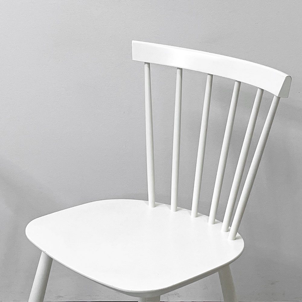 エフディービーモブラー FDB Mobler J46 ダイニングチェア スピンドルバック ウィンザーチェア ビーチ材 ホワイト ポール・M・ボルター Poul M. Volther 北欧 デンマーク 定価￥49,800- ●