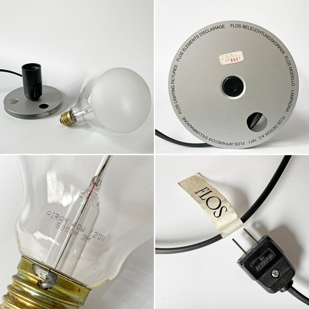 フロス FLOS ランパディーナ Lampadina 白熱球 テーブルランプ 卓上ライト テーブル照明 ブラック アッキーレ・カスティリオーニ イタリア 参考定価￥33,000- ★