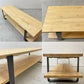 かなでもの KANADEMONO THE TV BOARD LOW TABLE ラバーウッド無垢材 × Black Steel w120cm ナチュラル ●