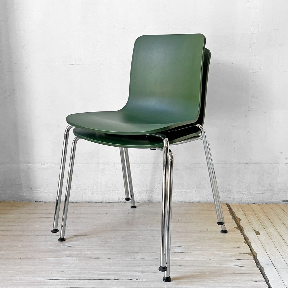 ヴィトラ vitra ハル HAL Tube ハルチューブ ダイニングチェア スタッカブル スタッキングチェア グリーン ジャスパー・モリソン 2脚セット ★