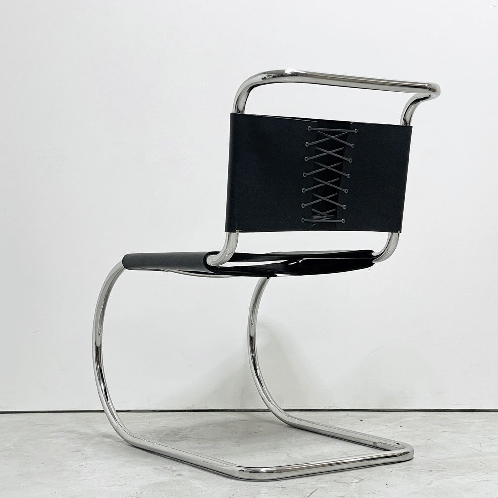 ノル Knoll ミースファンデルローエコレクション Mies van der Rohe Collection  MRサイドチェア MR SIDECHAIR カンチレバーチェア カウハイド 本革 ●