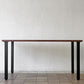 かなでもの KANADEMONO ザ・テーブル THE TABLE デスク W140xD74.5cm ウォールナット スクエアバー脚 配線孔オプション スリット ◇